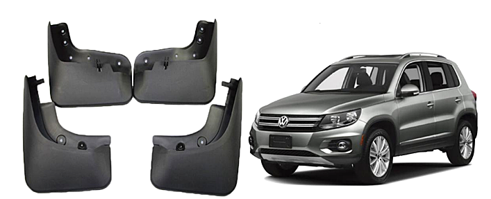 Модельні бризковики PP Volkswagen Tiguan 2007-2017 - комплект 4 шт з кріпленням BR-160 фото