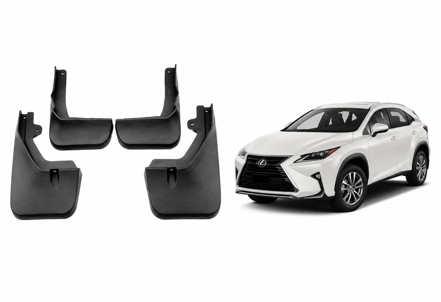 Бризковики модельні PP Lexus RX 2015-2018 - комплект 4 шт з кріпленням BK-1106 фото