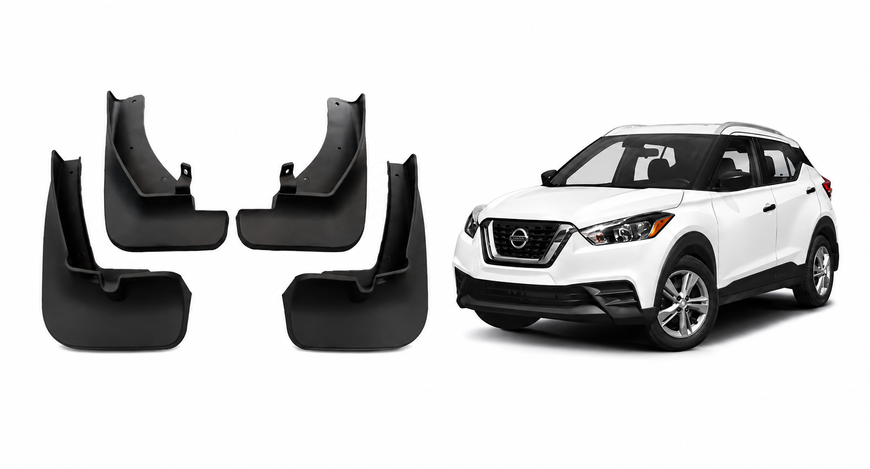 Брызговики модельные PP Nissan Kicks 2016-2020 - комплект 4 шт с креплением BK-1081 фото