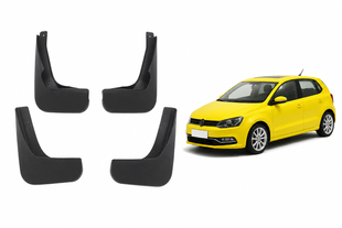 Брызговики модельные PP Volkswagen Polo Hatchback 2014-2018 - комплект 4 шт с креплением BK-1246 фото