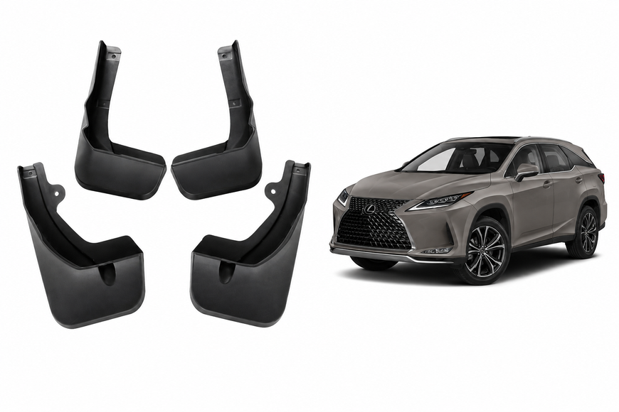 Бризковики модельні PP Lexus RX 2018-2022 - комплект 4 шт з кріпленням BK-1107 фото