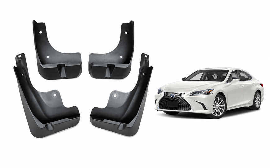 Модельні бризковики PP Lexus ES 2018-2021 - комплект 4 шт з кріпленням BK-1101 фото